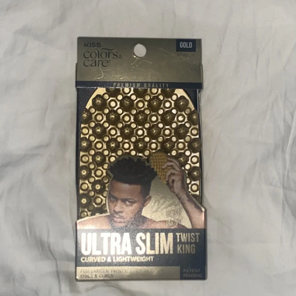 KISS Colors & Care Ultra Slim Twist King Premium‎ Hair Brush Coils Curls NEW
